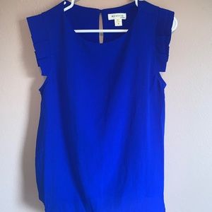 Royal Blue Sleeveless Blouse